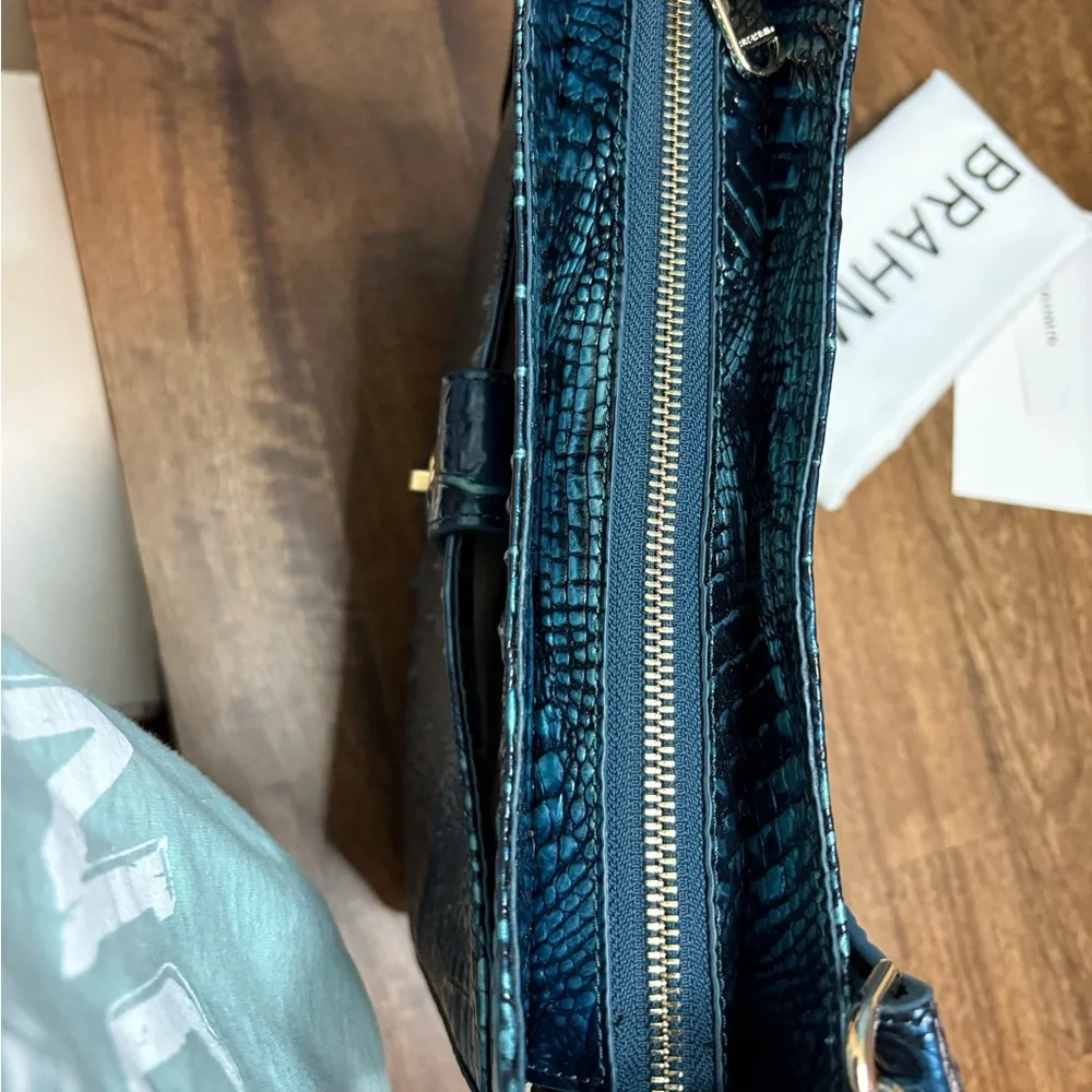 **SOLD**Brahmin NWOT Large Leia - Blue Patina Melbourne - 2 Perfect Eyes - Picture 10 of 16